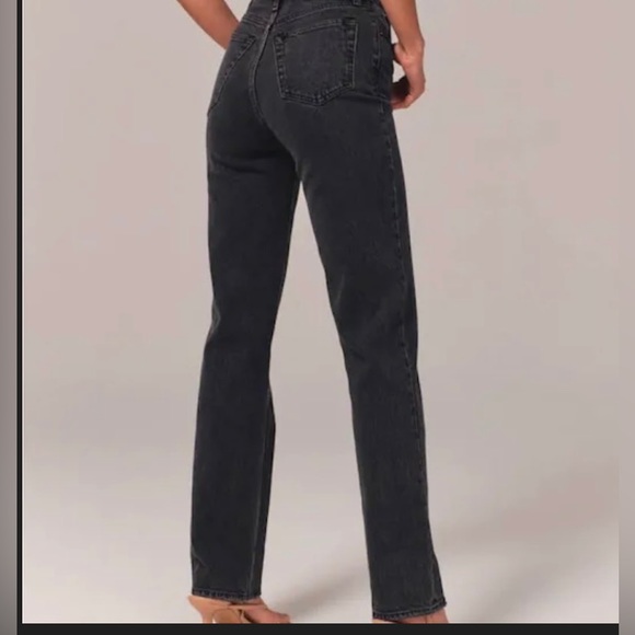Abercrombie and fitch 90s ultra high rise black denim - Picture 2 of 4
